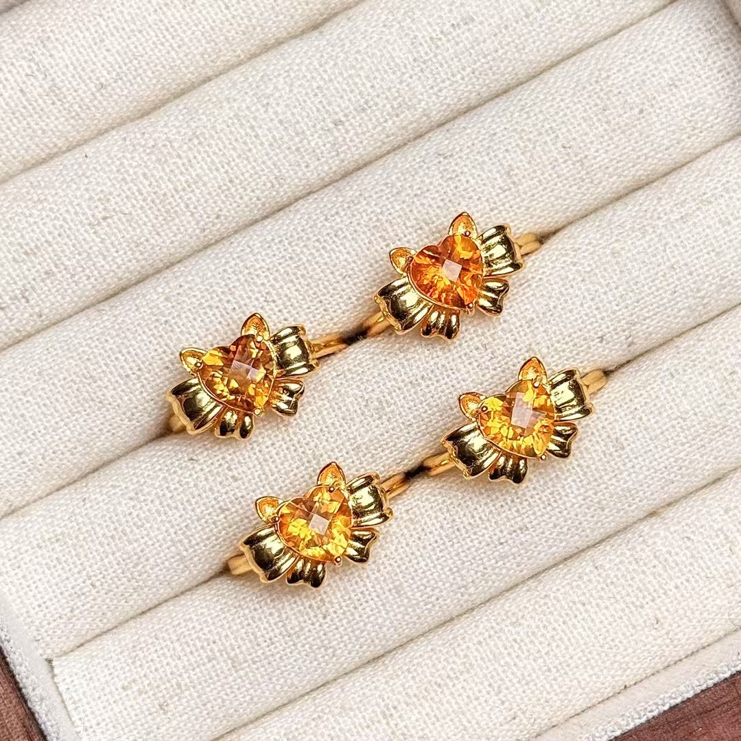 S925 Citrine ring  [S925R]
