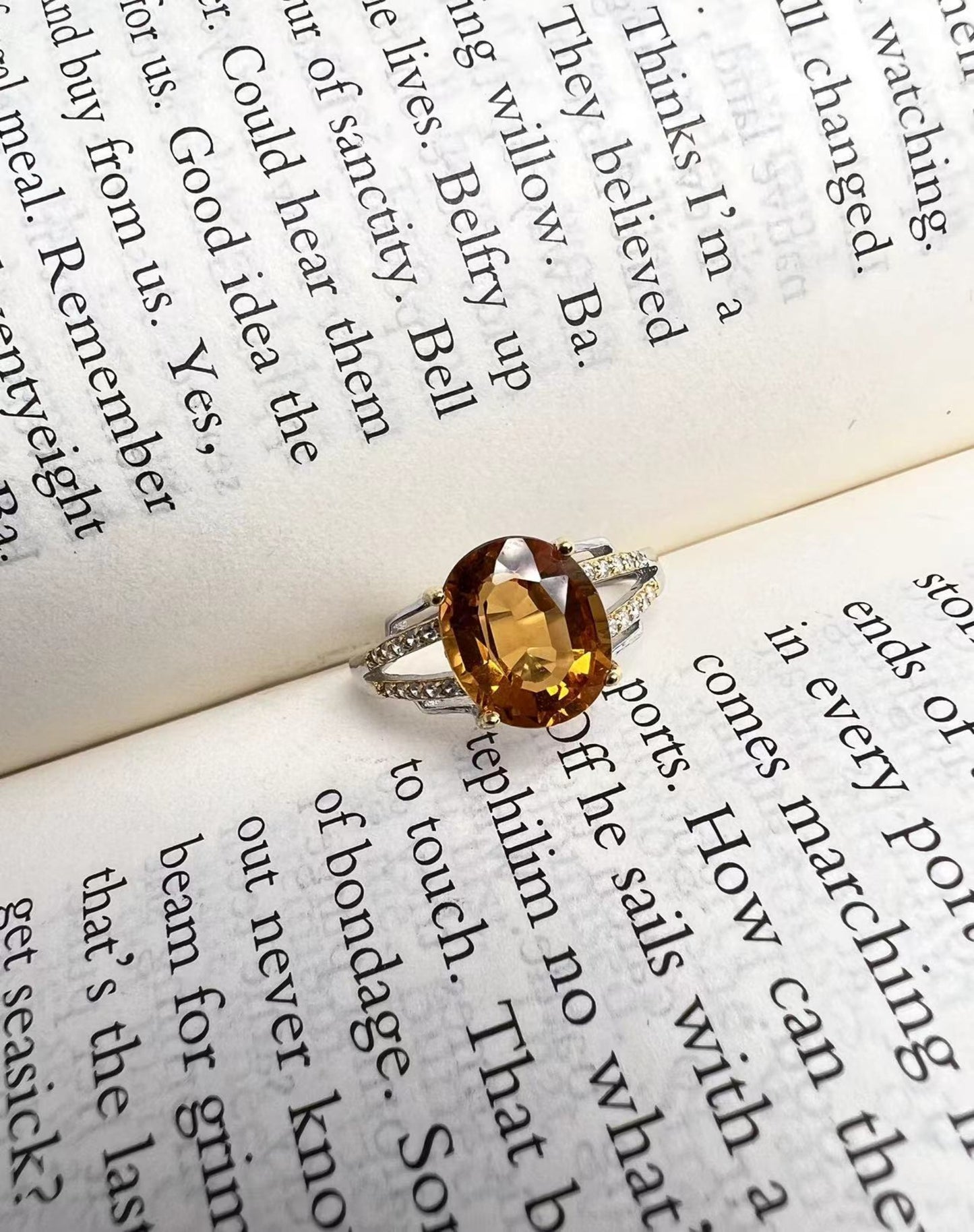 S925 Citrine Rings[S925R] (multi products)