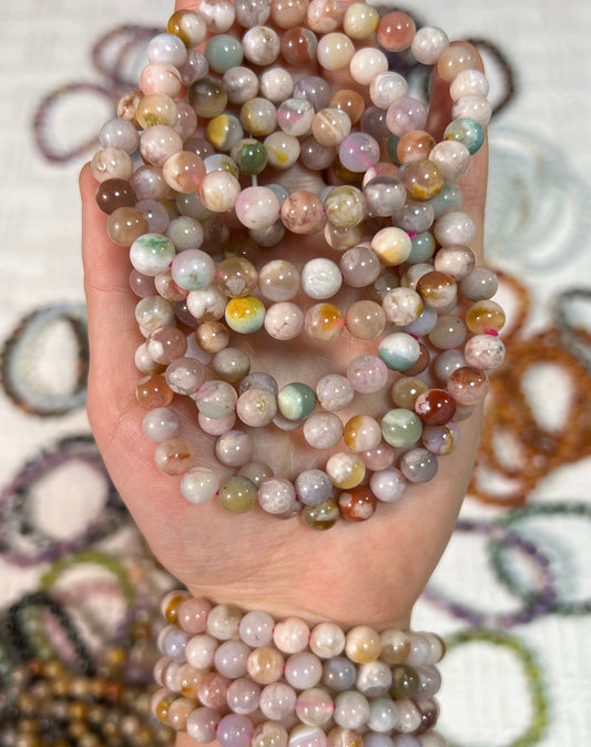 Flower Agate Bracelects[CB]