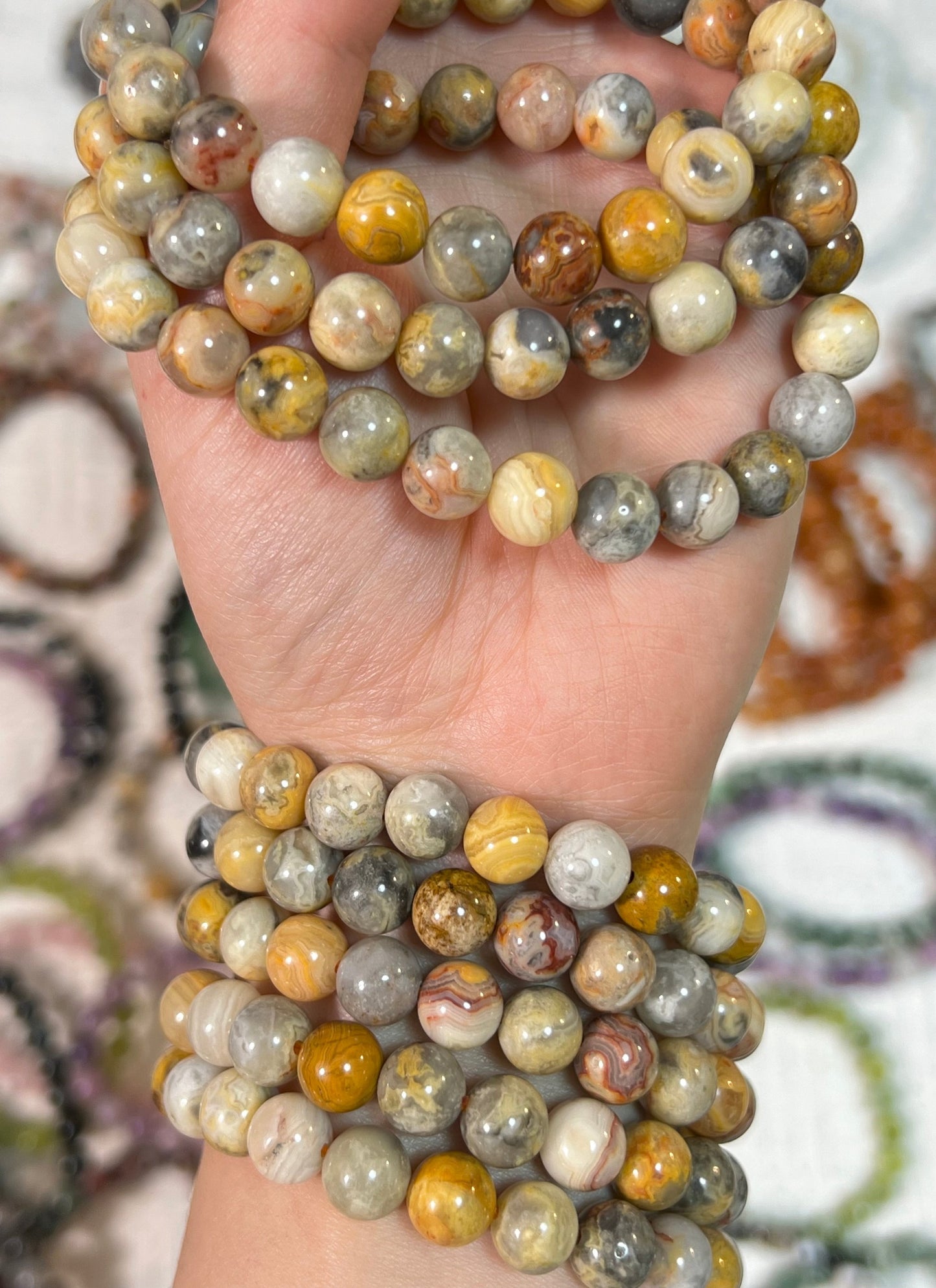 Crazy Lace Agate Bracelects[CB]